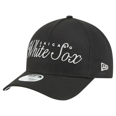 Chicago White Sox Women's Metallic A-Frame 9FORTY Adjustable Hat Black