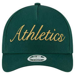 Athletics Women's Metallic A-Frame 9FORTY Adjustable Hat Green