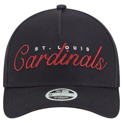 St. Louis Cardinals Women's Metallic A-Frame 9FORTY Adjustable Hat Navy