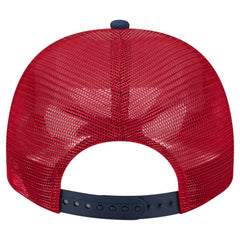 Washington Nationals Banner A-Frame 9FIFTY Trucker Snapback Hat Cream/Red