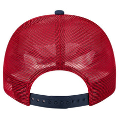 Los Angeles Angels Banner A-Frame 9FIFTY Trucker Snapback Hat Cream/Red