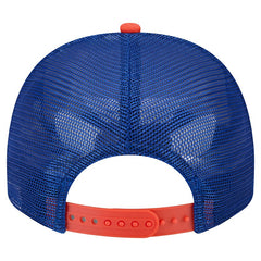 New York Mets Banner A-Frame 9FIFTY Trucker Snapback Hat Cream/Royal