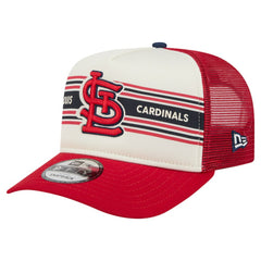 St. Louis Cardinals Banner A-Frame 9FIFTY Trucker Snapback Hat Cream/Red