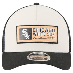 Chicago White Sox Text A-Frame Trucker 9FORTY Hat Stone/Black