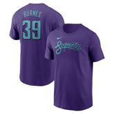Corbin Burnes Arizona Diamondbacks 2025 City Connect Fuse Name & Number T-Shirt Purple