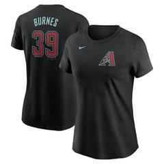 Corbin Burnes Arizona Diamondbacks Women's Fuse Name & Number T-Shirt Black