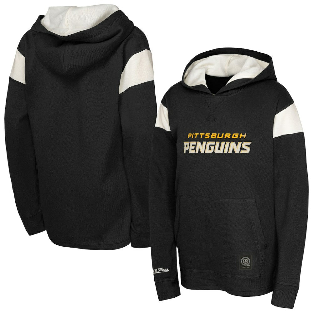 Pittsburgh Penguins Youth Thermal Lightweight Pullover Hoodie - Black Hoodies