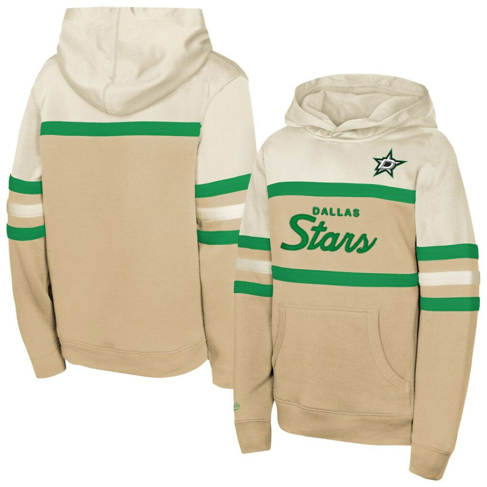 Dallas Stars Mitchell & Ness Youth Head Coach Pullover Hoodie - Tan Hoodies