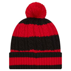 San Francisco 49ers New Era Women's Braided Cuffed Knit Hat with Pom - Scarlet sale