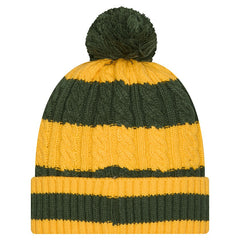 Green Bay Packers New Era Women's Braided Cuffed Knit Hat with Pom - Green online