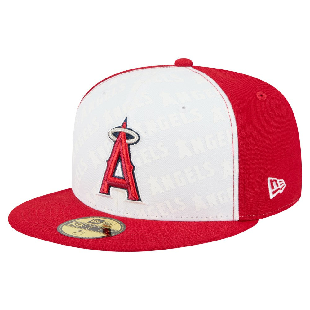 Los Angeles Angels Repeat 59FIFTY Fitted Hat White/Red
