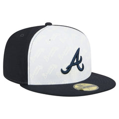 Atlanta Braves Repeat 59FIFTY Fitted Hat White/Navy
