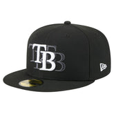 Tampa Bay Rays Tri-Hit 59FIFTY Fitted Hat Black