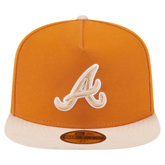 Atlanta Braves Two-Tone Color Pack A-Frame 59FIFTY Fitted Hat Orange/Light Beige