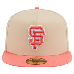 San Francisco Giants Two-Tone Color Pack A-Frame 59FIFTY Fitted Hat Light Beige/Coral