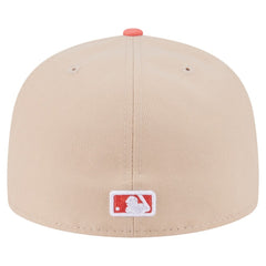 Chicago Cubs Two-Tone Color Pack A-Frame 59FIFTY Fitted Hat Light Beige/Coral