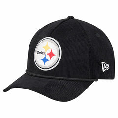 Pittsburgh Steelers New Era Cord Corduroy 9FORTY A-Frame Adjustable Hat - Black sale