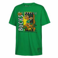 Milwaukee Bucks Youth Retro '90s Poster T-Shirt - Green sale