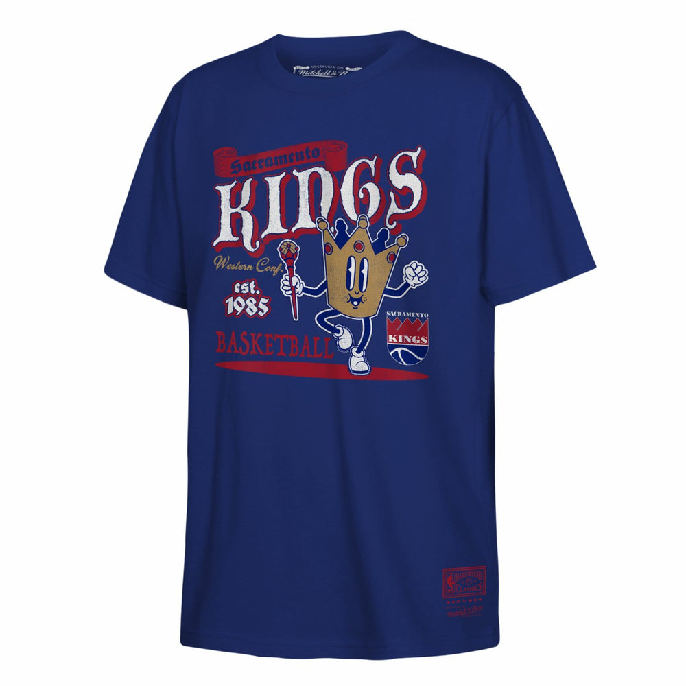 Sacramento Kings Youth Retro Mascot Script T-Shirt - Royal discount