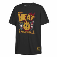 Miami Heat Youth Retro Mascot Script T-Shirt - Black cheap