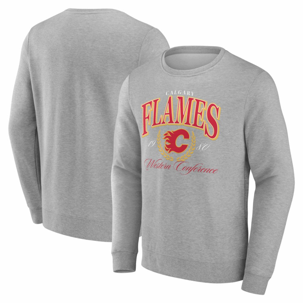 Calgary Flames Reign Supreme Pullover Sweatshirt - Gray Sweatshirts