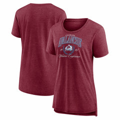 Colorado Avalanche Women's Reign Supreme Tri-Blend T-Shirt - Burgundy T-shirts
