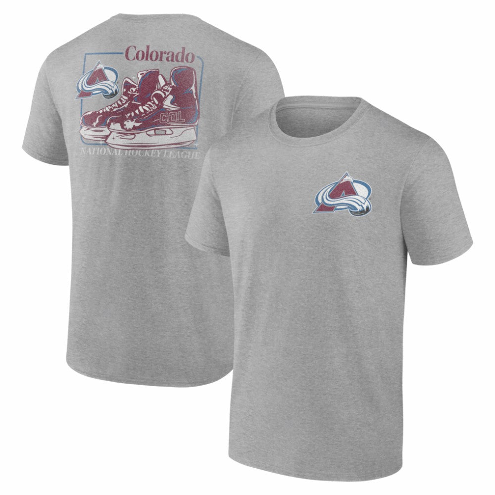 Colorado Avalanche Glory Skates T-Shirt - Heather Gray T-shirts