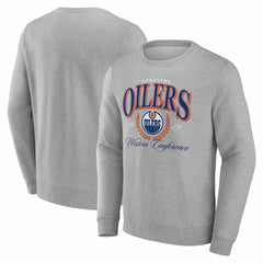 Edmonton Oilers Reign Supreme Pullover Sweatshirt - Gray Sweatshirts