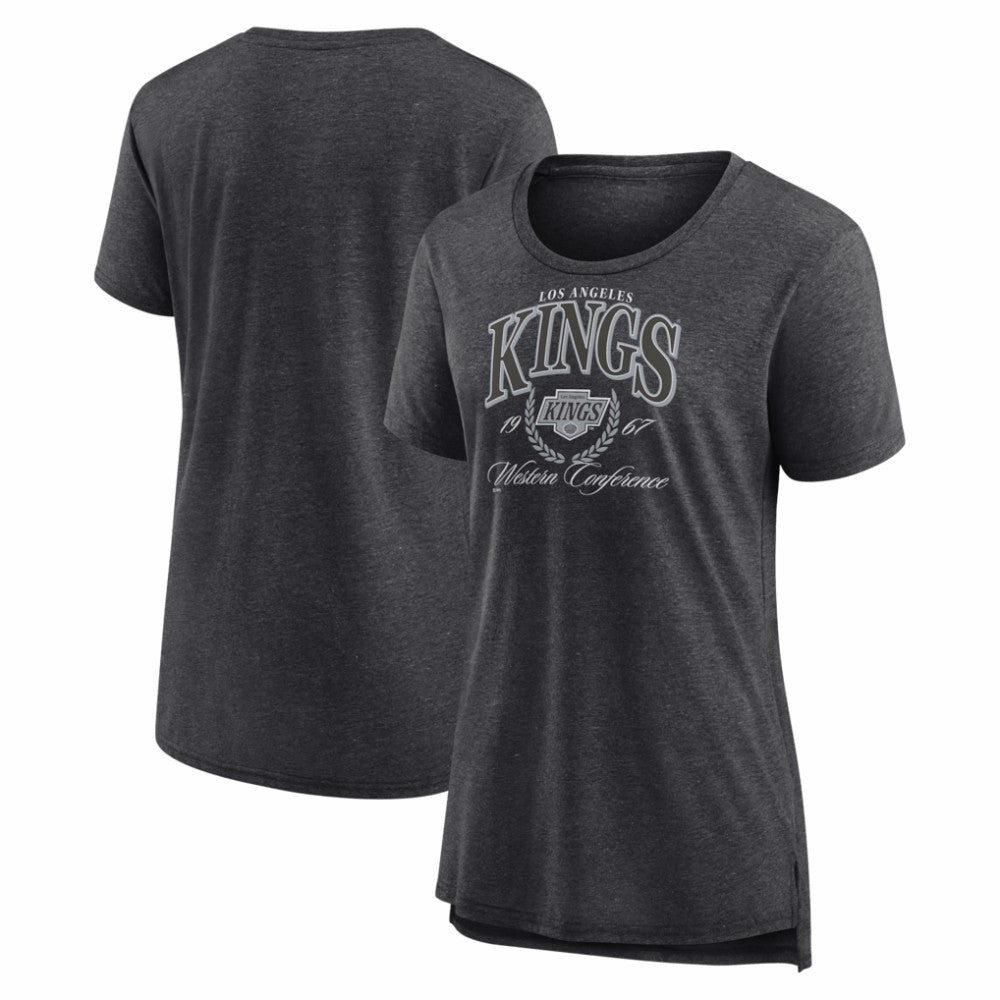 Los Angeles Kings Women's Reign Supreme Tri-Blend T-Shirt - Gray T-shirts