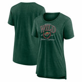 Minnesota Wild Women's Reign Supreme Tri-Blend T-Shirt - Green T-shirts