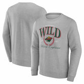 Minnesota Wild Reign Supreme Pullover Sweatshirt - Gray Sweatshirts