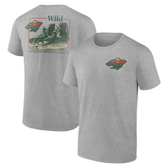 Minnesota Wild Glory Skates T-Shirt - Heather Gray T-shirts