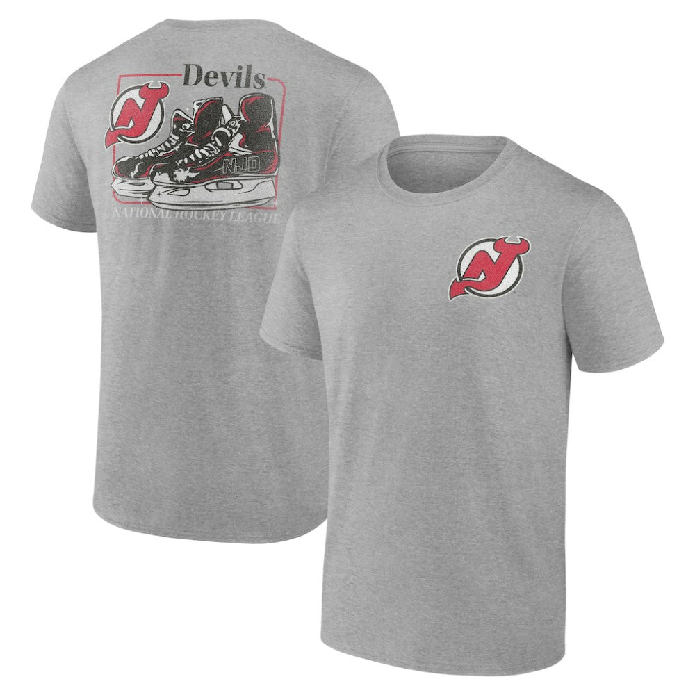 New Jersey Devils Glory Skates T-Shirt - Heather Gray T-shirts