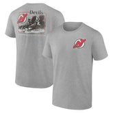 New Jersey Devils Glory Skates T-Shirt - Heather Gray T-shirts