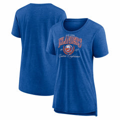New York Islanders Women's Reign Supreme Tri-Blend T-Shirt - Royal T-shirts