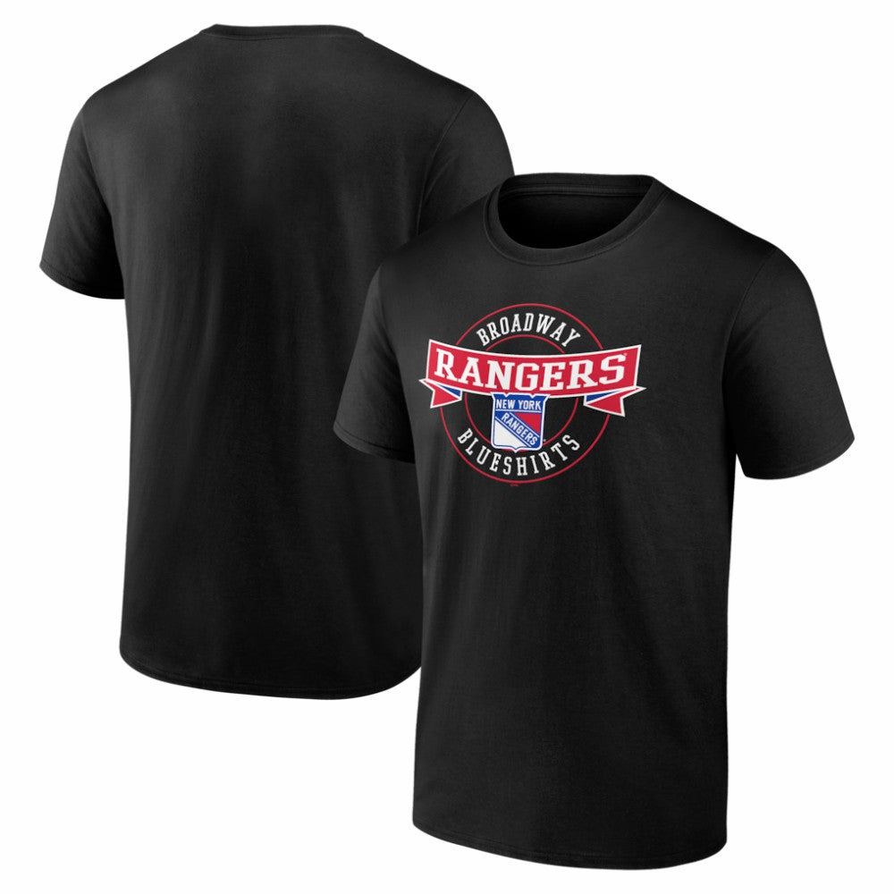 New York Rangers Honor Circle T-Shirt - Black T-shirts