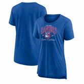 New York Rangers Women's Reign Supreme Tri-Blend T-Shirt - Blue T-shirts