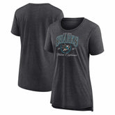 San Jose Sharks Women's Reign Supreme Tri-Blend T-Shirt - Gray T-shirts