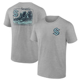 Seattle Kraken Glory Skates T-Shirt - Heather Gray T-shirts