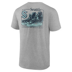 Seattle Kraken Glory Skates T-Shirt - Heather Gray T-shirts