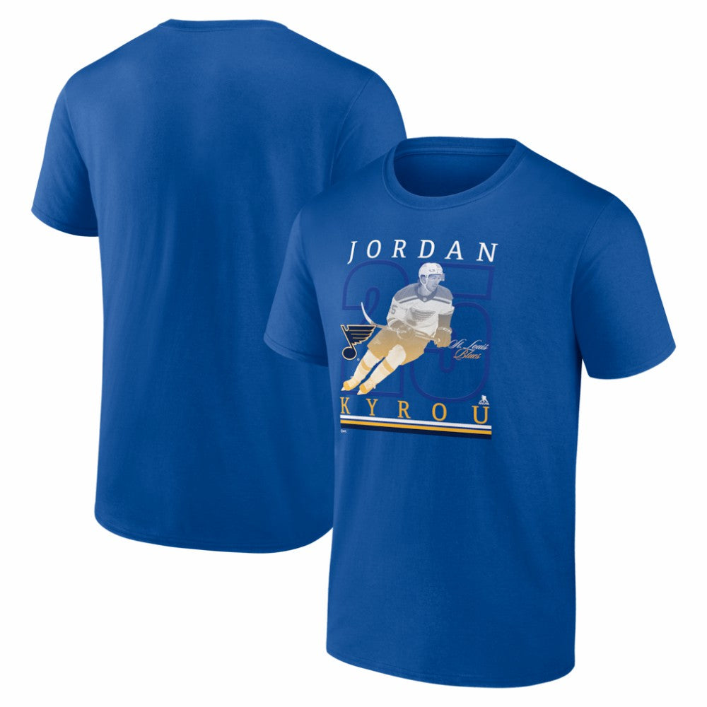 Jordan Kyrou St. Louis Blues Player Show T-Shirt - Blue T-shirts