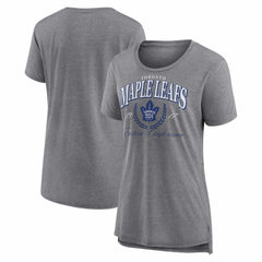 Toronto Maple Leafs Women's Reign Supreme Tri-Blend T-Shirt - Gray T-shirts