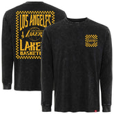 Los Angeles Lakers Sportiqe Men's Bono Long Sleeve T-Shirt - Black cheap