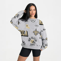 New Orleans Saints Gameday Couture Women's Always On Repeat Fleece Sweatshirt - Heather Gray online