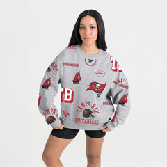 Tampa Bay Buccaneers Gameday Couture Women's Always On Repeat Fleece Sweatshirt - Heather Gray online