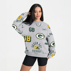Green Bay Packers Gameday Couture Women's Always On Repeat Fleece Sweatshirt - Heather Gray online