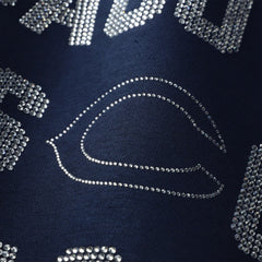 Chicago Bears Gameday Couture Women's Oversized Hype Era Rhinestone Text Sweatshirt - Navy sale