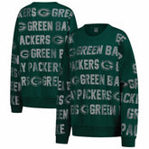 Green Bay Packers Gameday Couture Women's Oversized Hype Era Rhinestone Text Sweatshirt - Green on sale