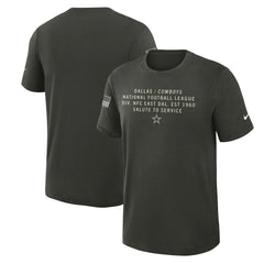 Dallas Cowboys 2025 Salute to Service Sideline Slub Dri-FIT T-Shirt - Forest Green for sale