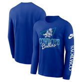 Dallas Cowboys Rewind Long Sleeve T-Shirt - Royal outlet